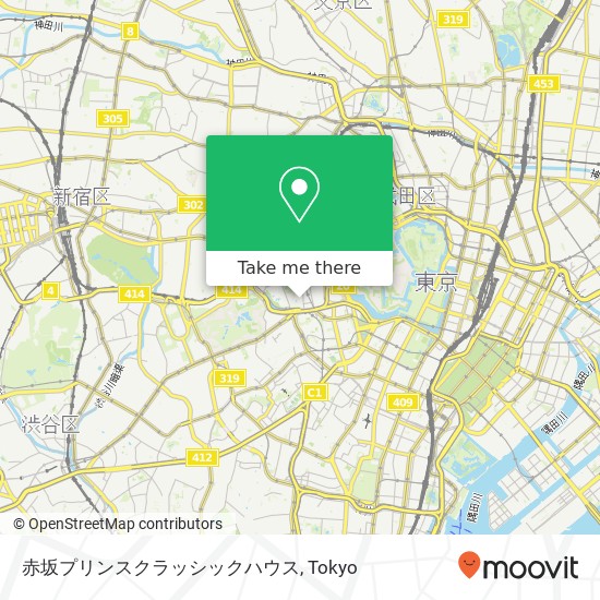 赤坂プリンスクラッシックハウス map