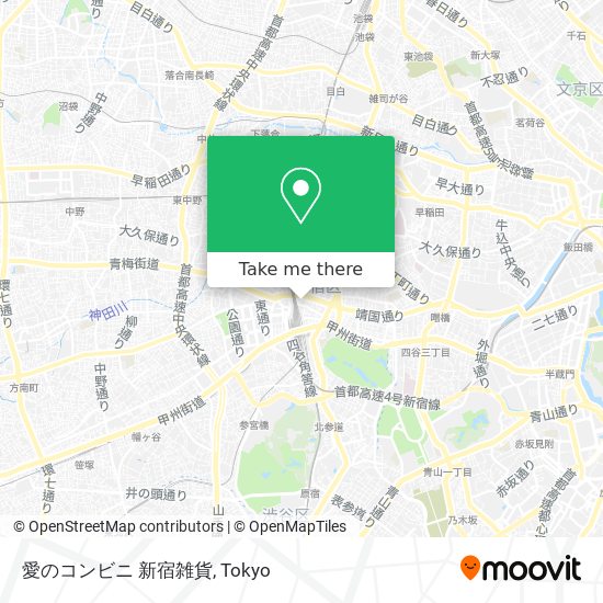 愛のコンビニ 新宿雑貨 map