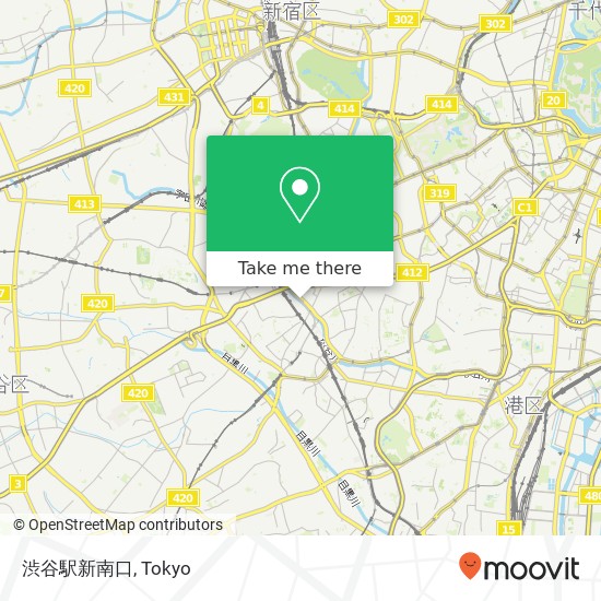 渋谷駅新南口 map
