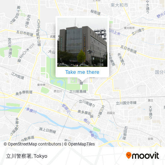 立川警察署 map