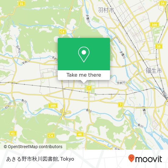 あきる野市秋川図書館 map