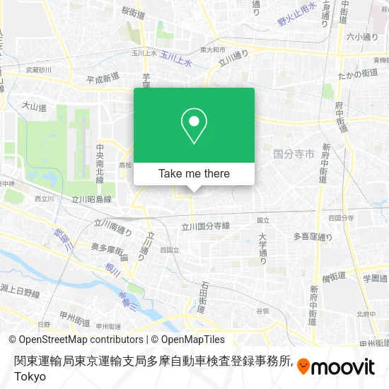 関東運輸局東京運輸支局多摩自動車検査登録事務所 map