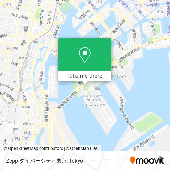 Zepp ダイバーシティ東京 map