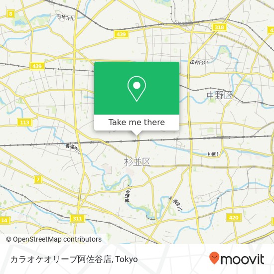 カラオケオリーブ阿佐谷店 map