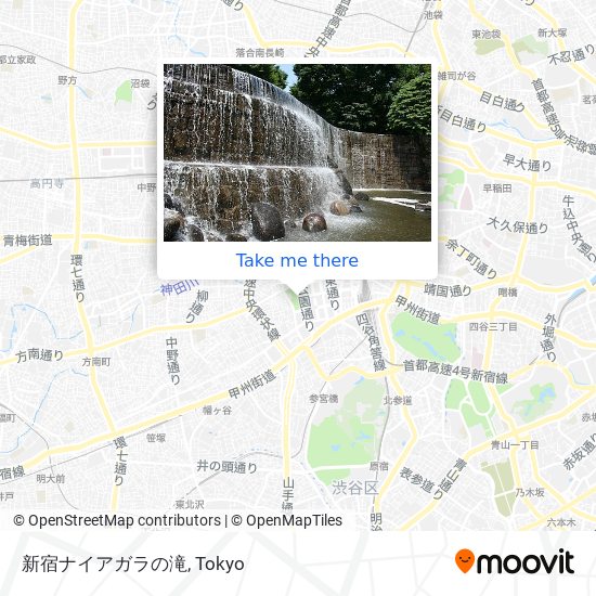 新宿ナイアガラの滝 map
