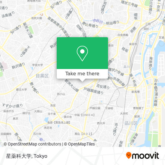 How To Get To 星薬科大学 In 目黒区 By Bus Moovit