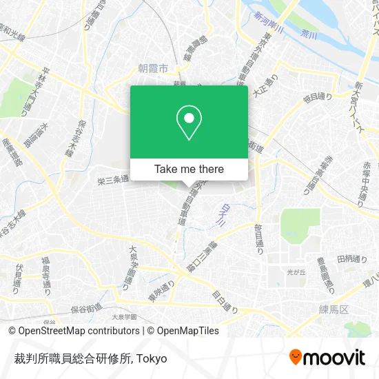 裁判所職員総合研修所 map