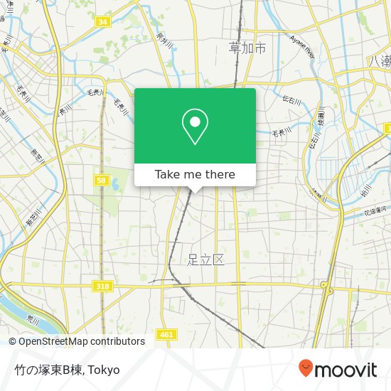竹の塚東B棟 map