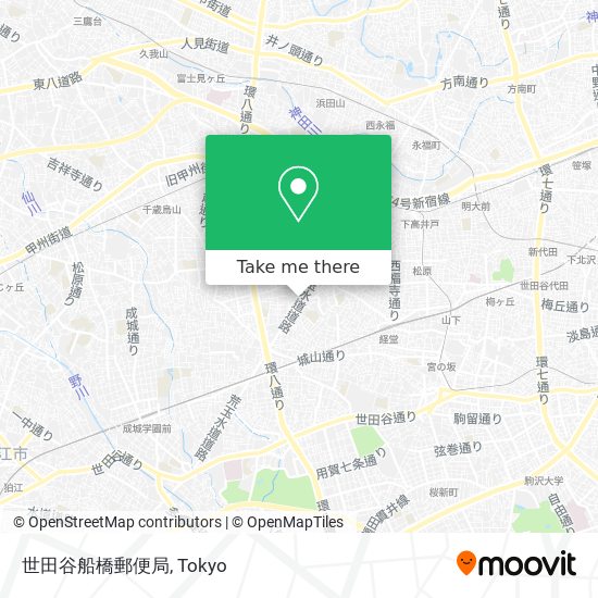 世田谷船橋郵便局 map