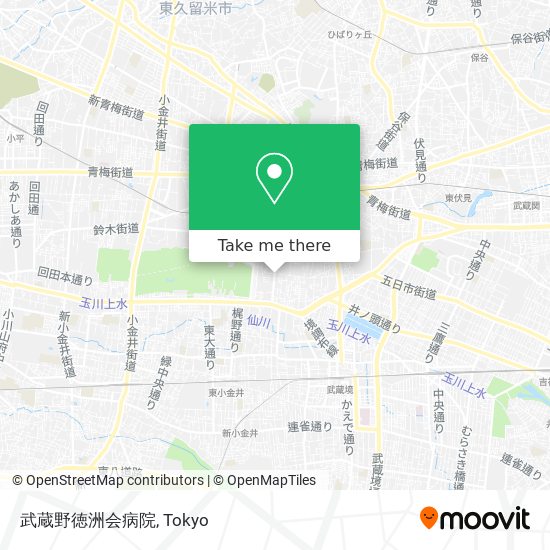 武蔵野徳洲会病院 map
