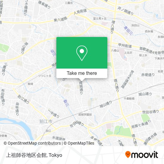 上祖師谷地区会館 map