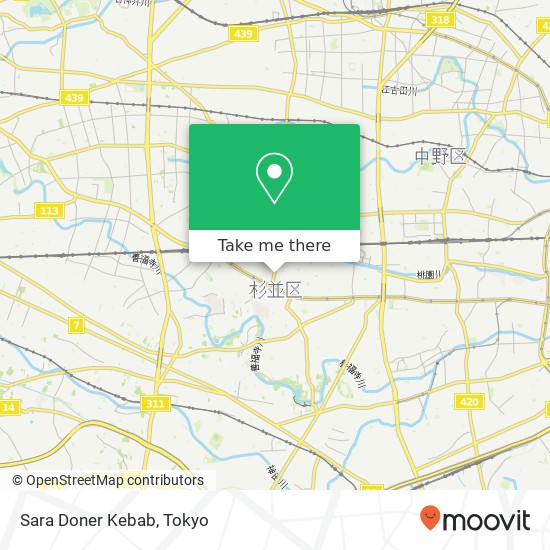 Sara Doner Kebab map