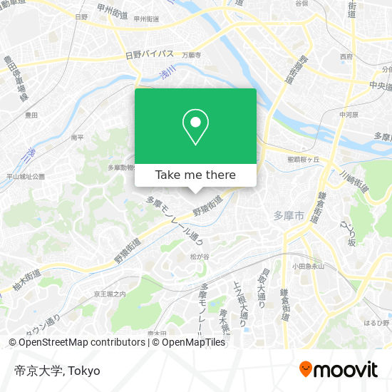 帝京大学 map