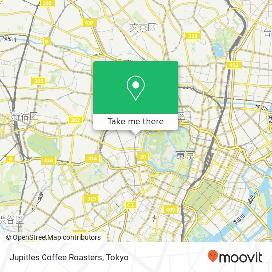 Jupitles Coffee Roasters map