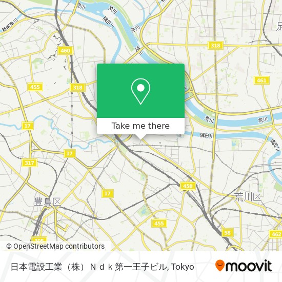 日本電設工業（株）Ｎｄｋ第一王子ビル map
