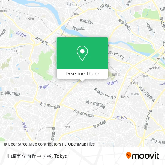 Kawasaki Municipal Mukogaoka Junior High School map