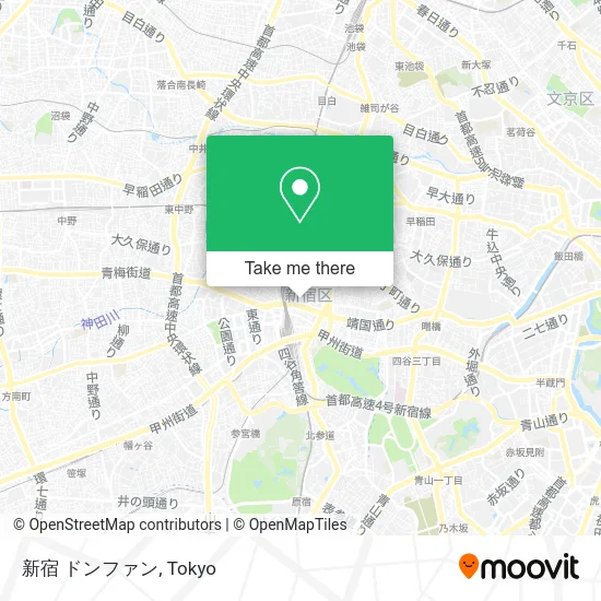 Shinjuku Don Fang map
