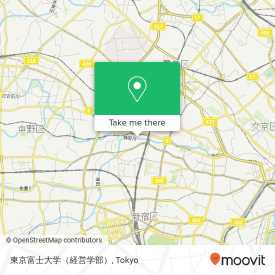 東京富士大学（経営学部） map