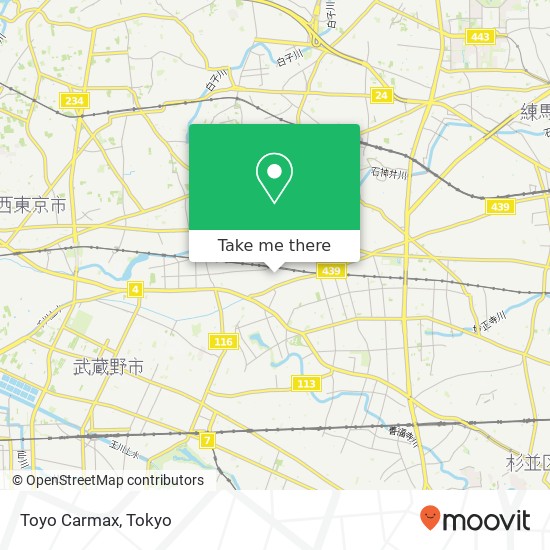 Toyo Carmax map
