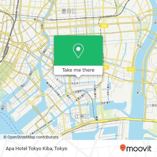 Apa Hotel Tokyo Kiba map
