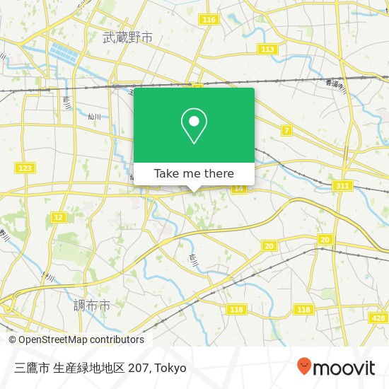 三鷹市 生産緑地地区 207 map