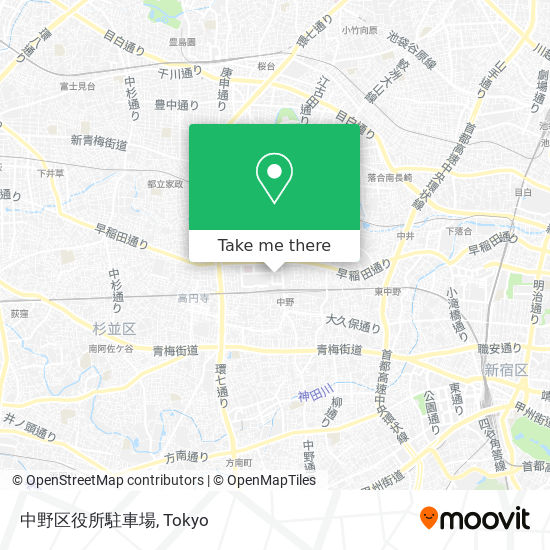 中野区役所駐車場 map