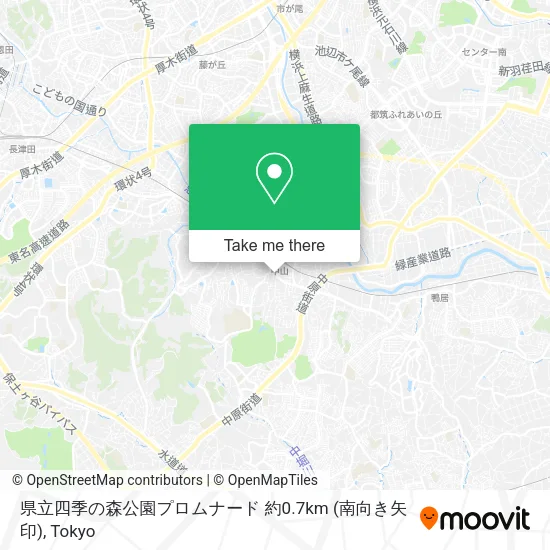 県立四季の森公園プロムナード 約0.7km (南向き矢印) map