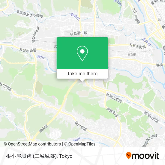 根小屋城跡 (二城城跡) map