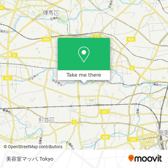 怎樣搭巴士或地鐵去中野区的美容室マッバ Moovit