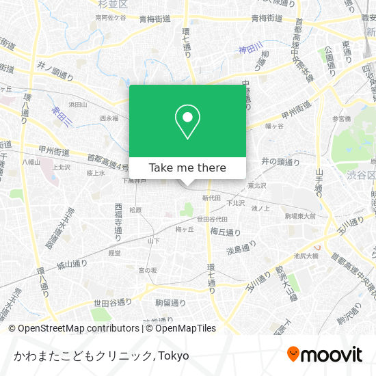 かわまたこどもクリニック map