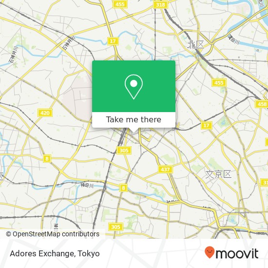 Adores Exchange map