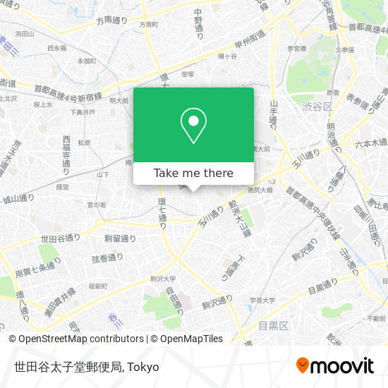 世田谷太子堂郵便局 map