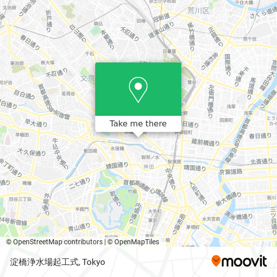淀橋浄水場起工式 map