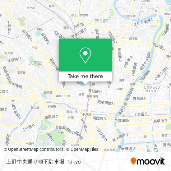 上野中央通り地下駐車場 map