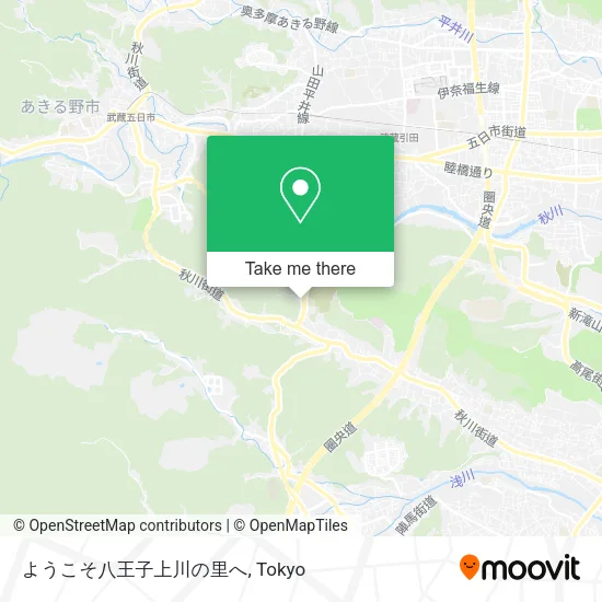 ようこそ八王子上川の里へ map