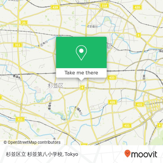 杉並区立 杉並第八小学校 map