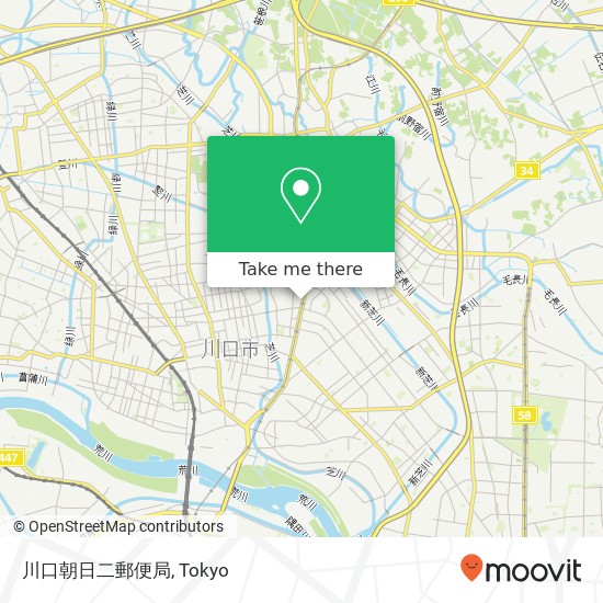 川口朝日二郵便局 map