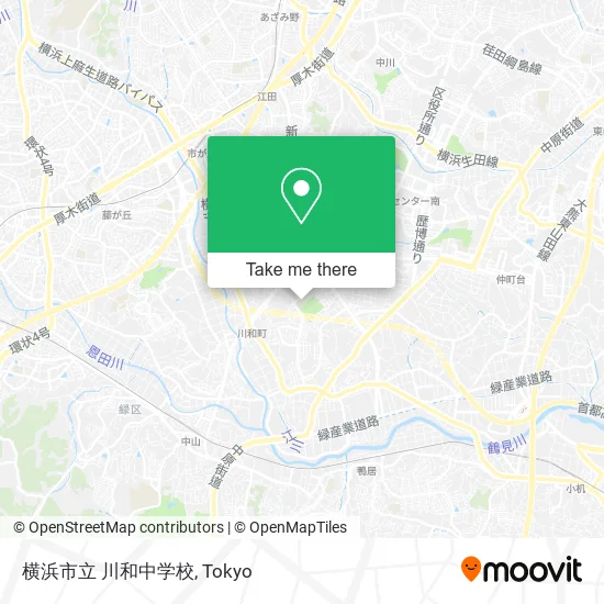 横浜市立 川和中学校 map