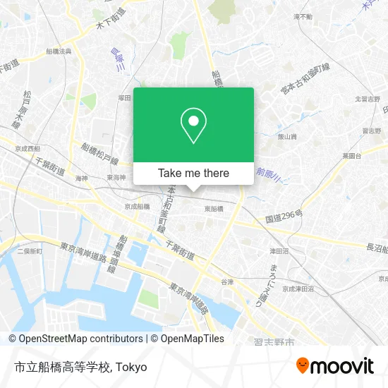 市立船橋高等学校 map