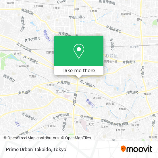 Prime Urban Takaido map