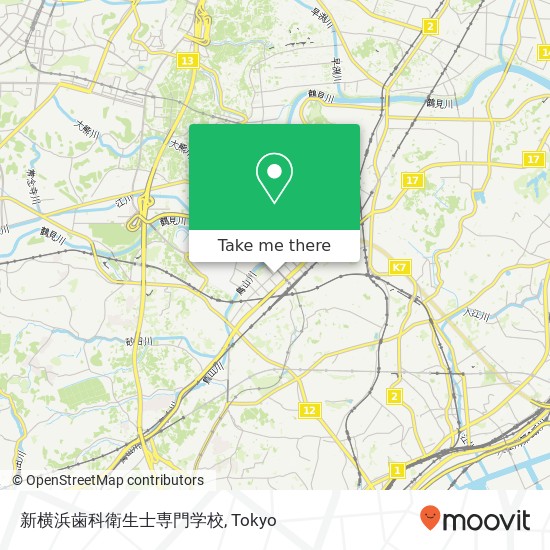 新横浜歯科衛生士専門学校 map