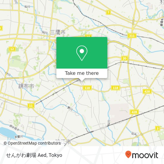 せんがわ劇場 Aed map