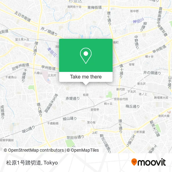 松原1号踏切道 map