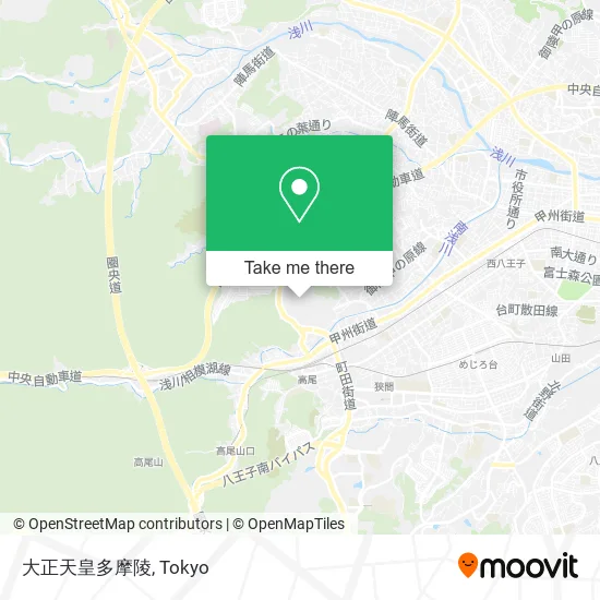 Emperor Taisho Tama Imperial Mausoleum map