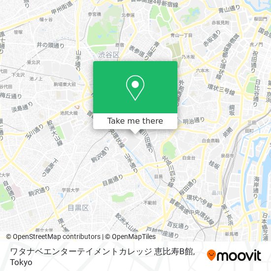 ワタナベエンターテイメントカレッジ 恵比寿B館 map