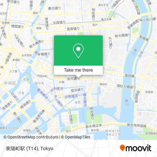 東陽町駅 (T14) map
