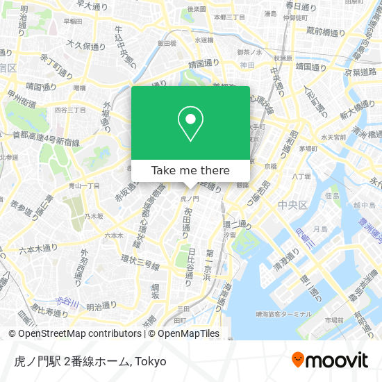 虎ノ門駅 2番線ホーム map