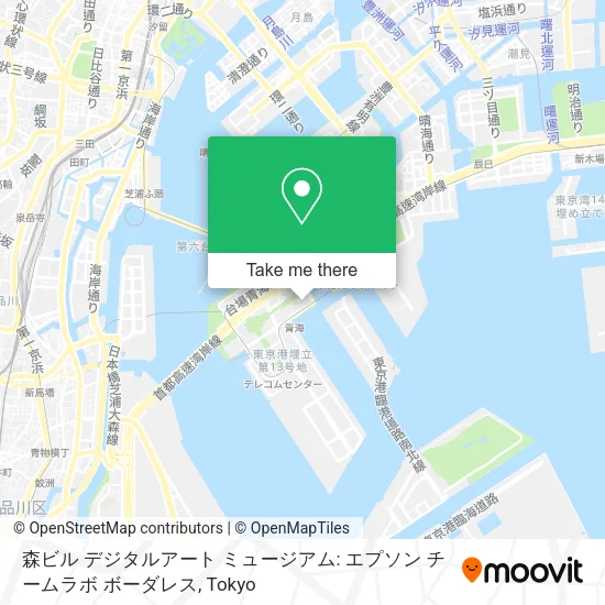 森ビル デジタルアート ミュージアム: エプソン チームラボ ボーダレス map