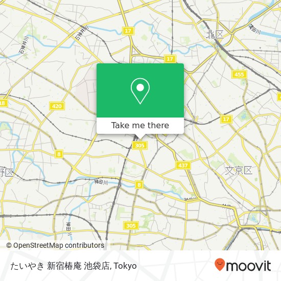 たいやき 新宿椿庵 池袋店 map
