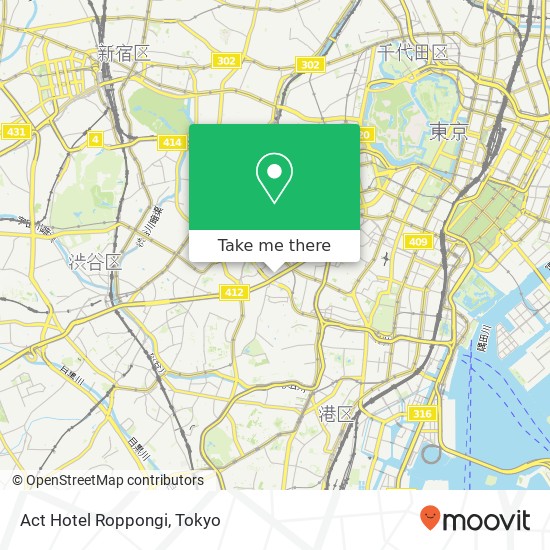 Act Hotel Roppongi map